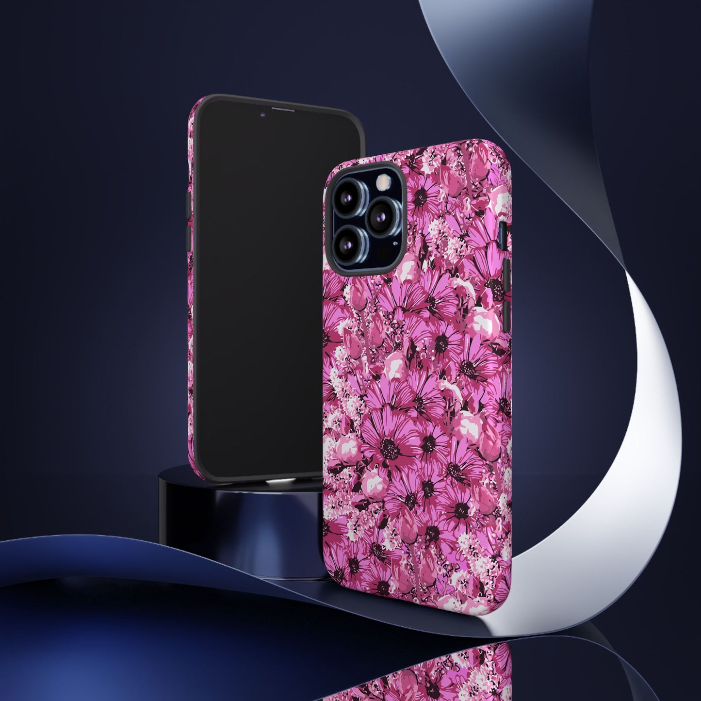 Pink Petal Garden Phone Case (iPhone/Google Pixel) | Phone Case, Pink Daisy Design