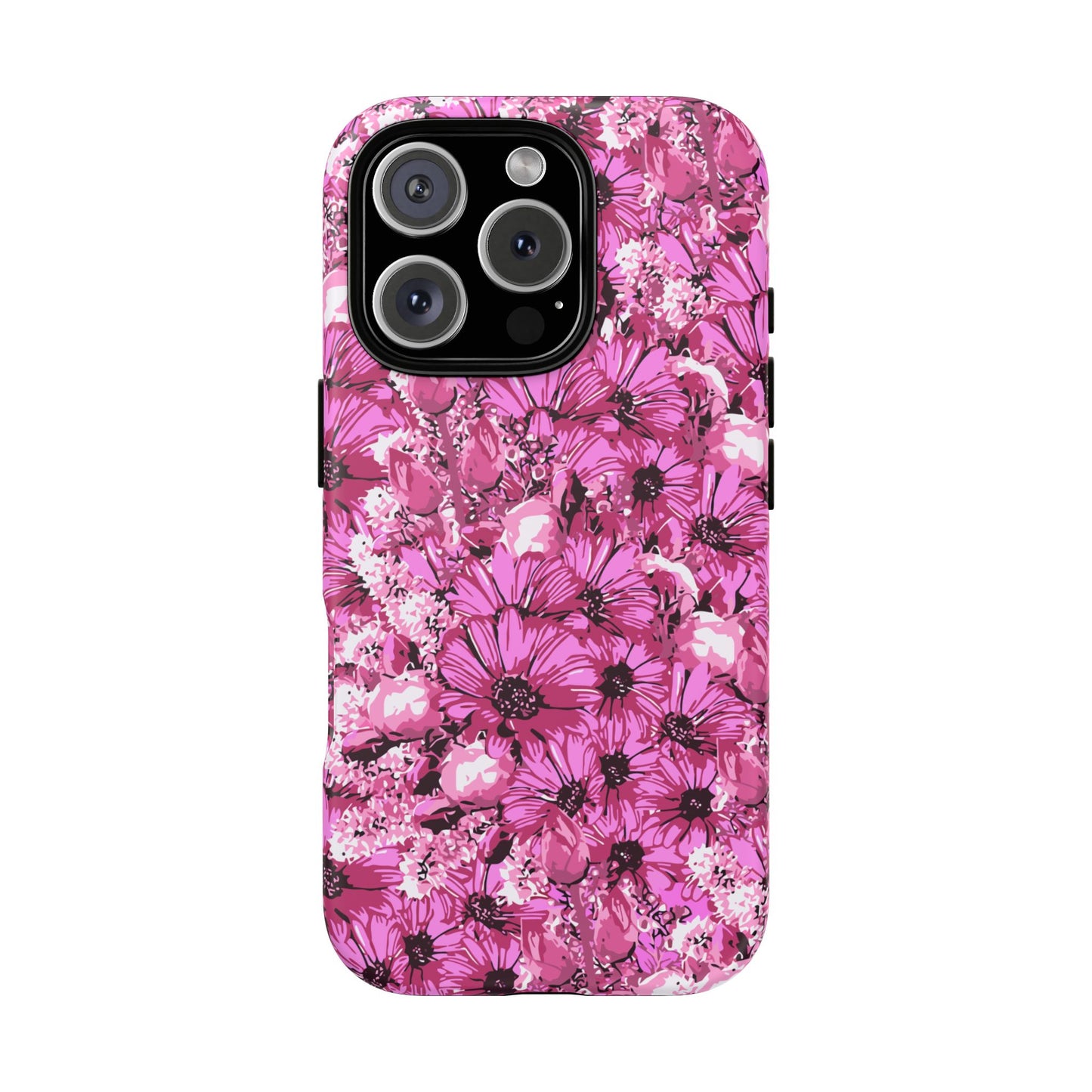 Pink Petal Garden Phone Case (iPhone/Google Pixel) | Phone Case, Pink Daisy Design