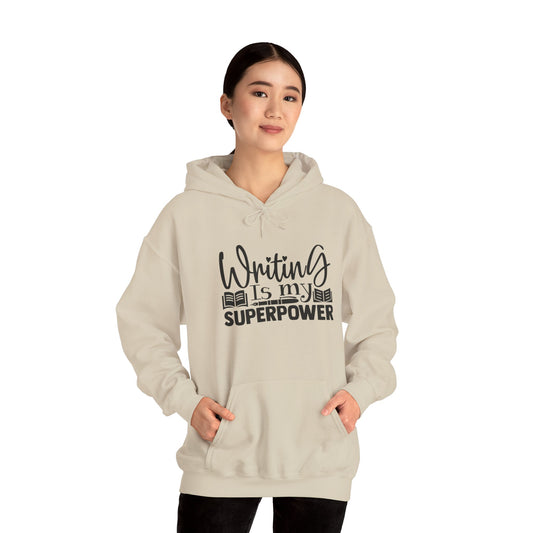 Writing is My Superpower Hoodie, Cozy Writer's Sweatshirt, Gift for Authors, Book Lovers, Writer Gift, Writing, Writer