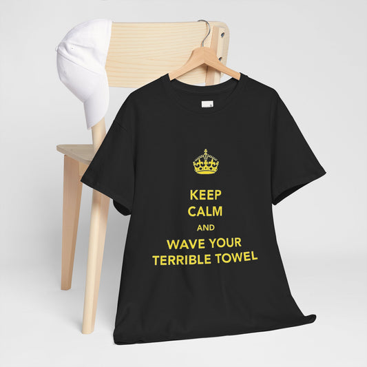 Keep Calm and Wave Your Terrible Towel Tee | Steelers Fan Shirt