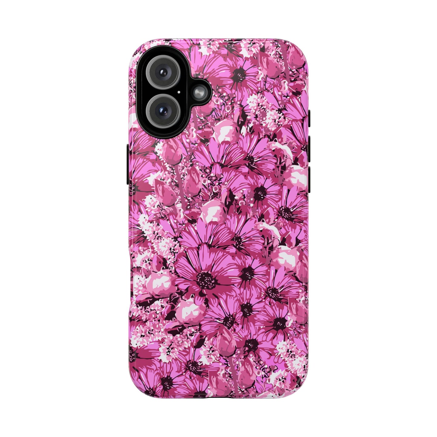 Pink Petal Garden Phone Case (iPhone/Google Pixel) | Phone Case, Pink Daisy Design