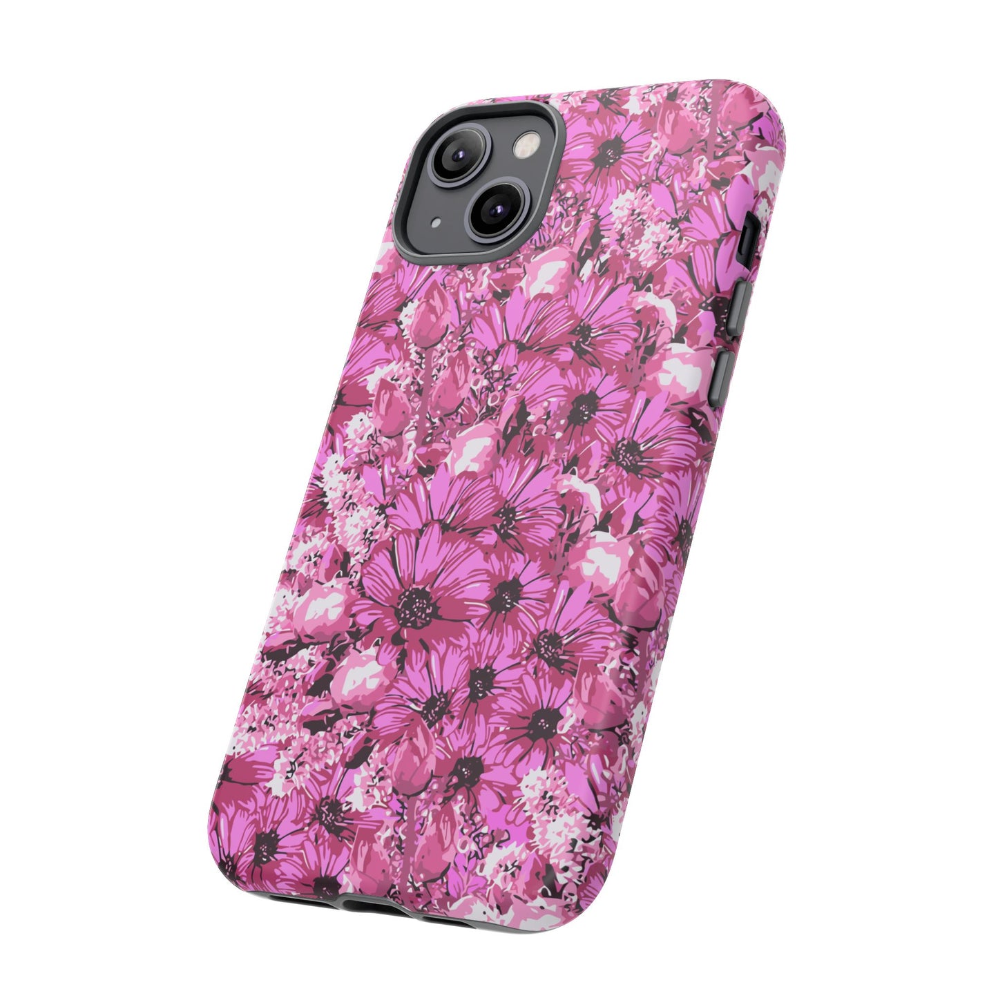 Pink Petal Garden Phone Case (iPhone/Google Pixel) | Phone Case, Pink Daisy Design