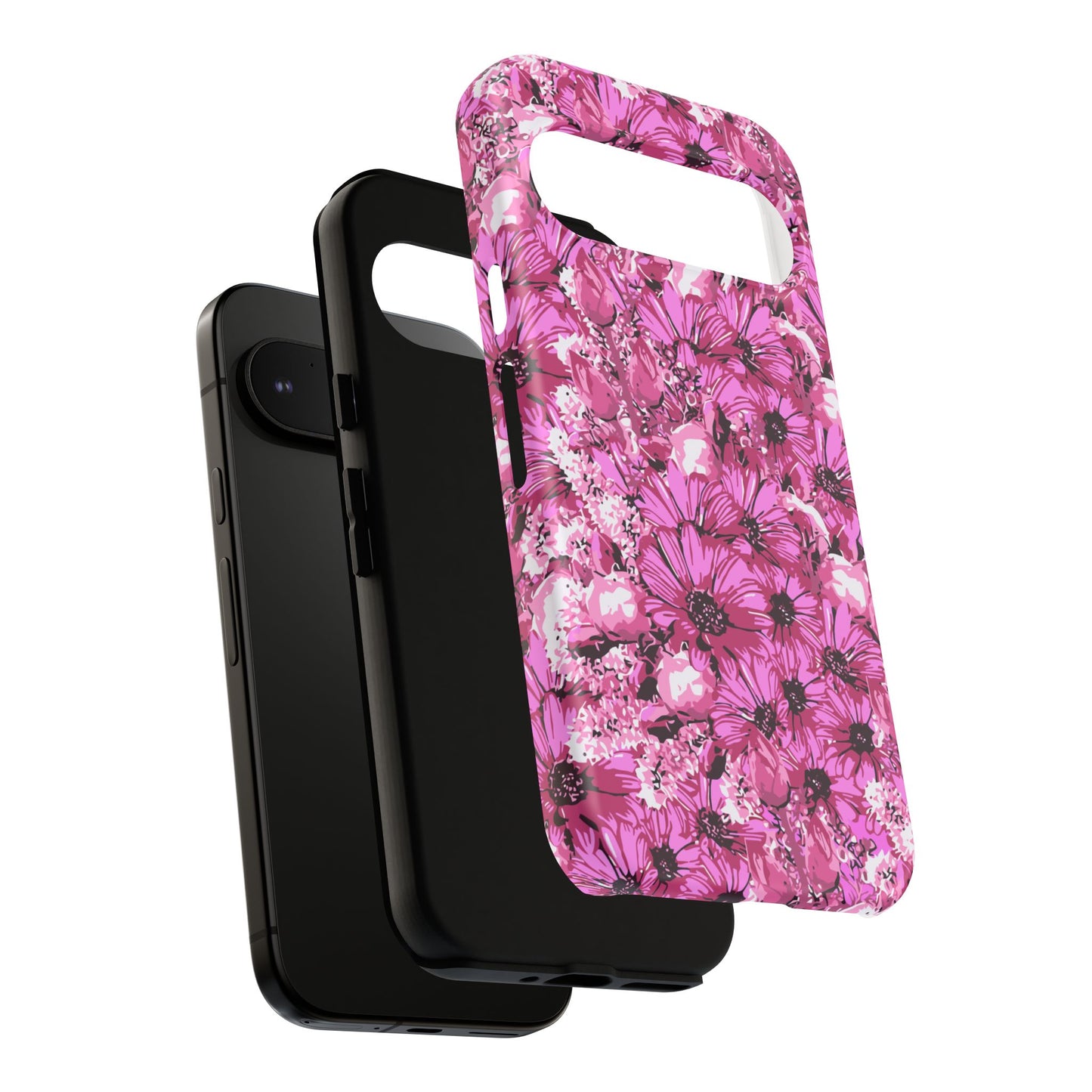 Pink Petal Garden Phone Case (iPhone/Google Pixel) | Phone Case, Pink Daisy Design