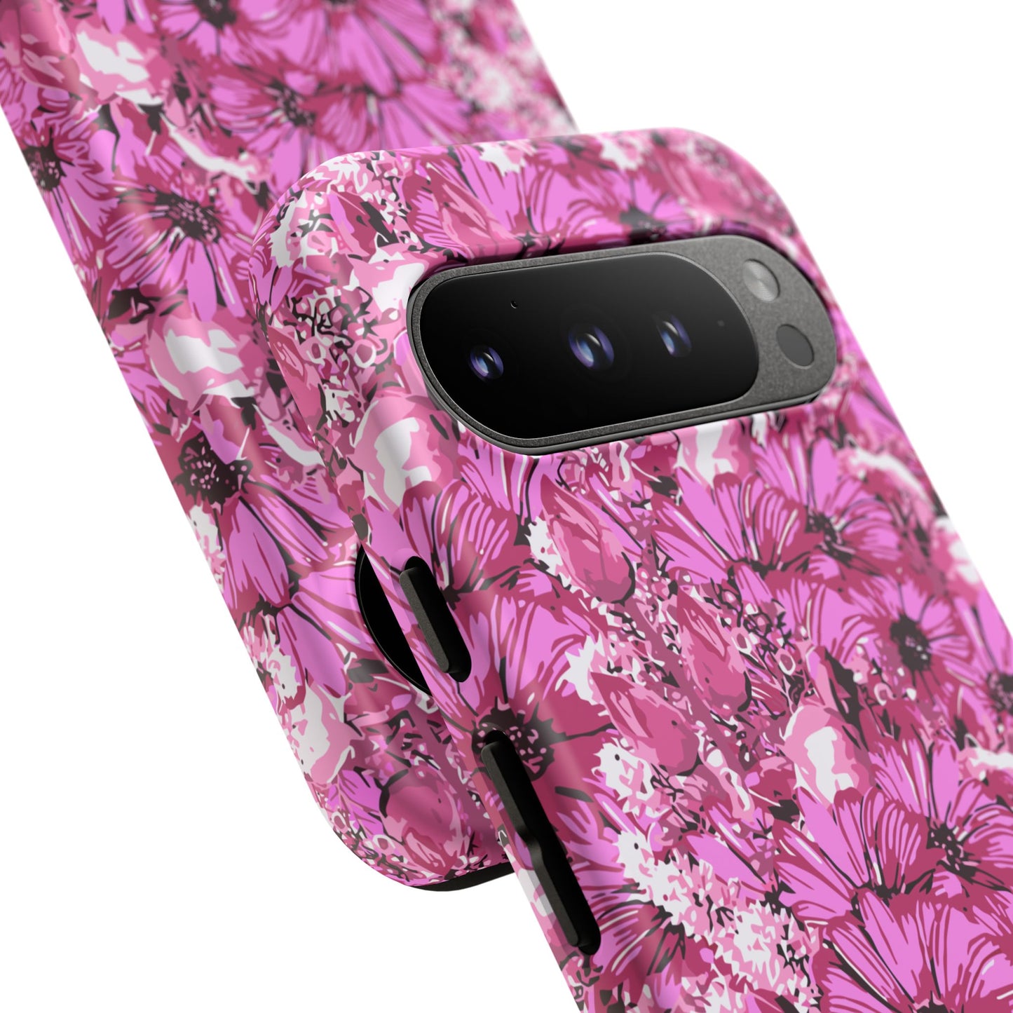 Pink Petal Garden Phone Case (iPhone/Google Pixel) | Phone Case, Pink Daisy Design