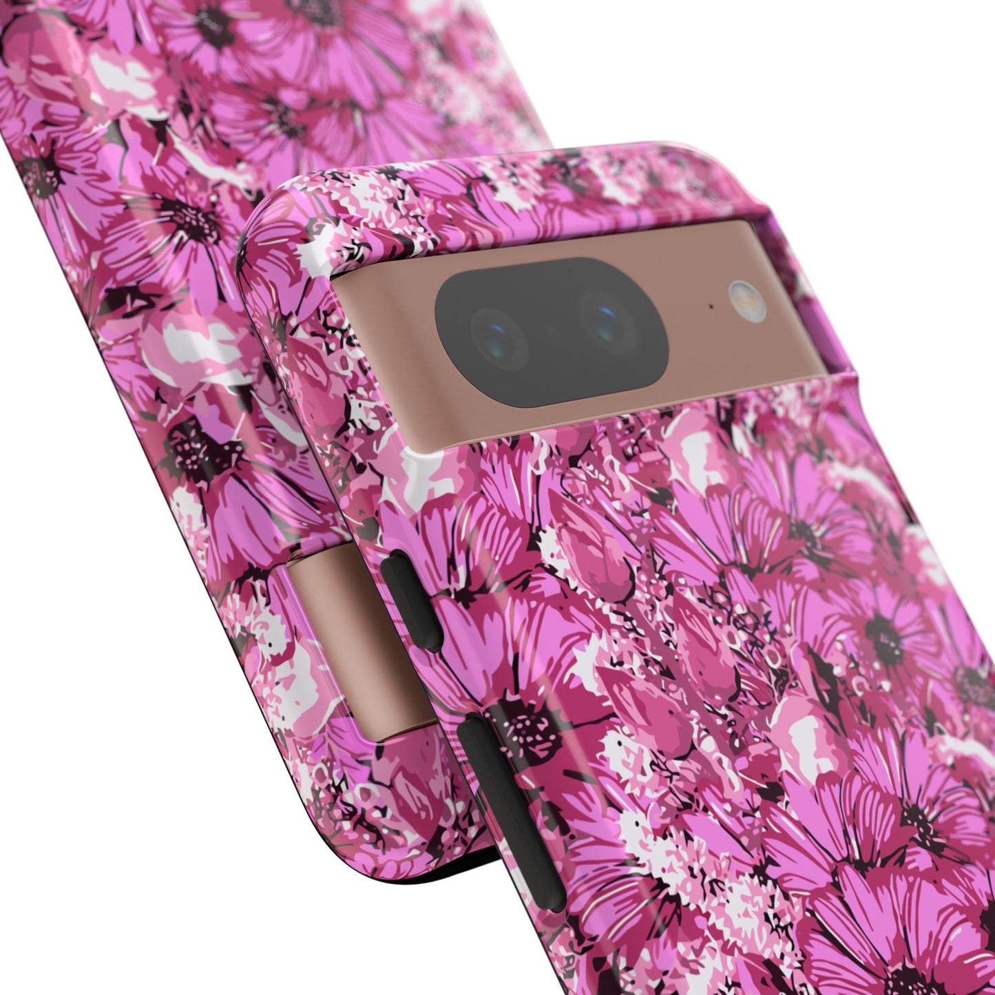 Pink Petal Garden Phone Case (iPhone/Google Pixel) | Phone Case, Pink Daisy Design