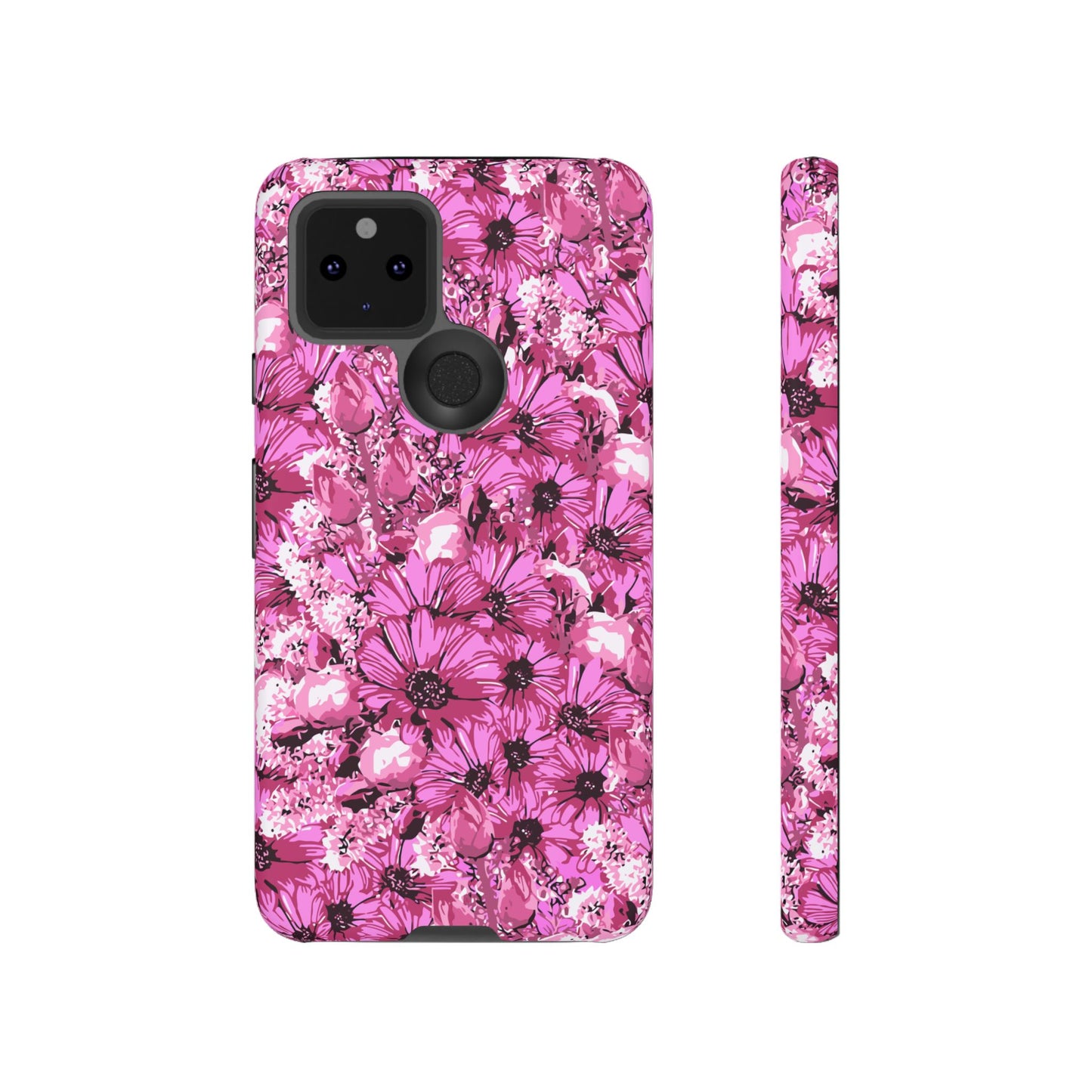 Pink Petal Garden Phone Case (iPhone/Google Pixel) | Phone Case, Pink Daisy Design