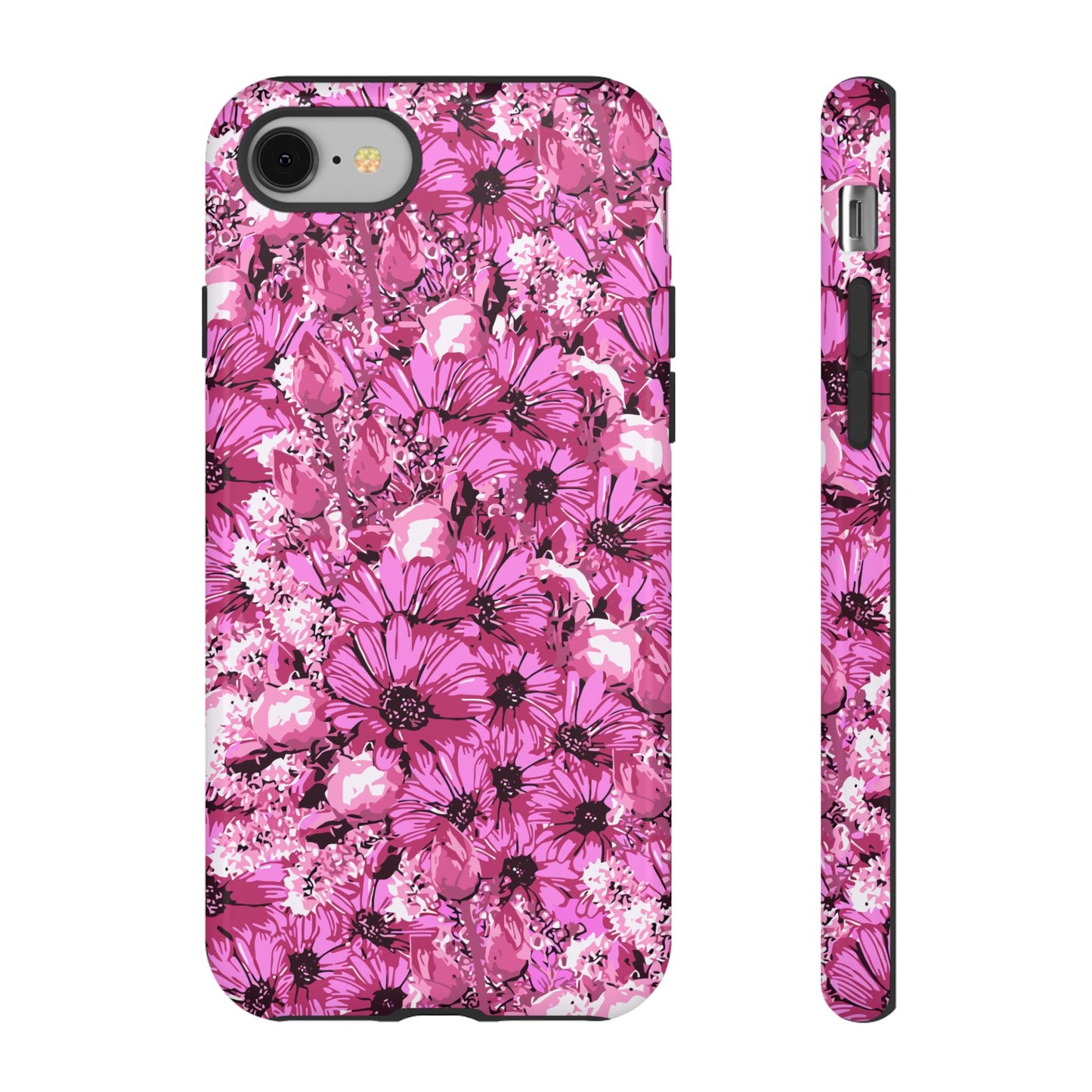Pink Petal Garden Phone Case (iPhone/Google Pixel) | Phone Case, Pink Daisy Design