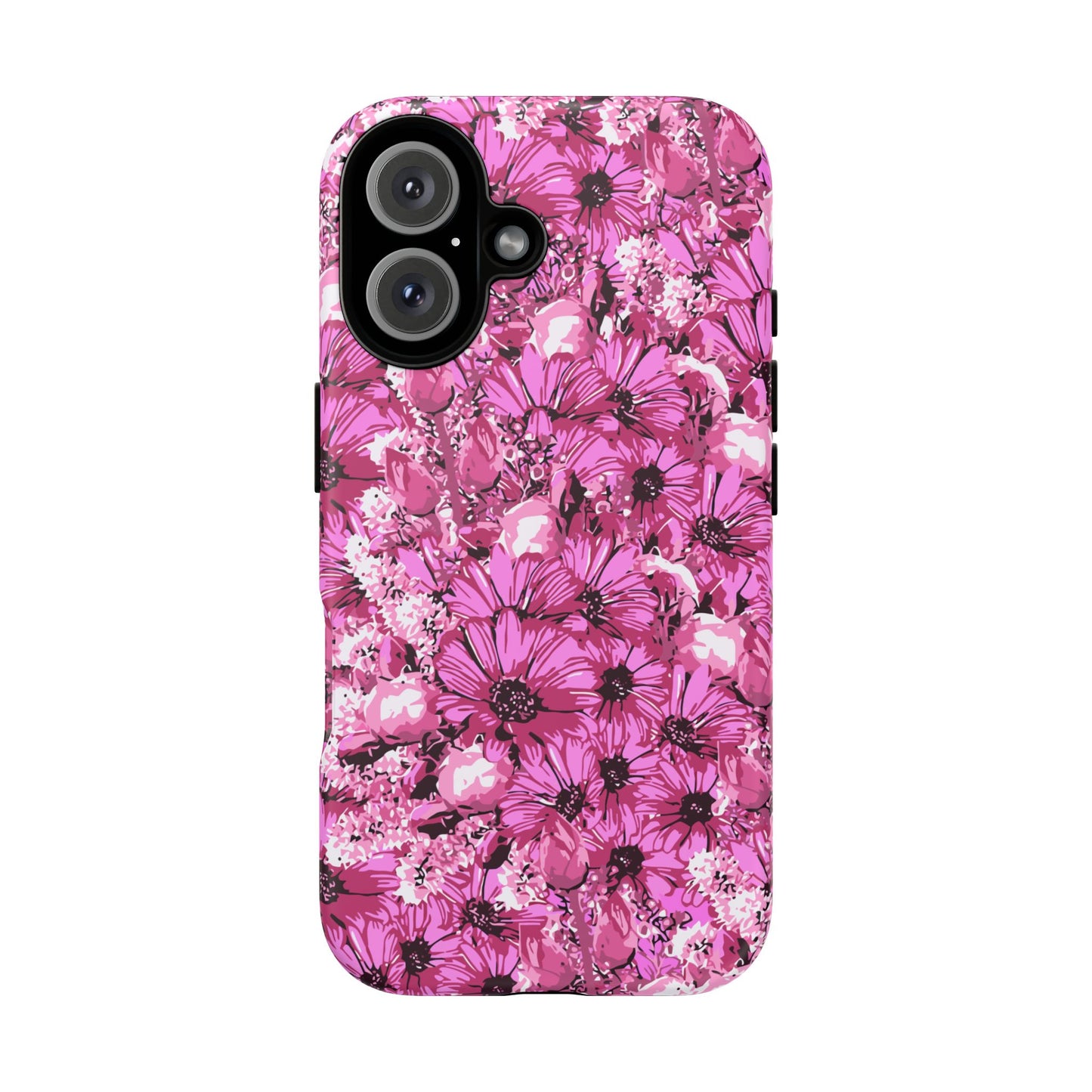 Pink Petal Garden Phone Case (iPhone/Google Pixel) | Phone Case, Pink Daisy Design