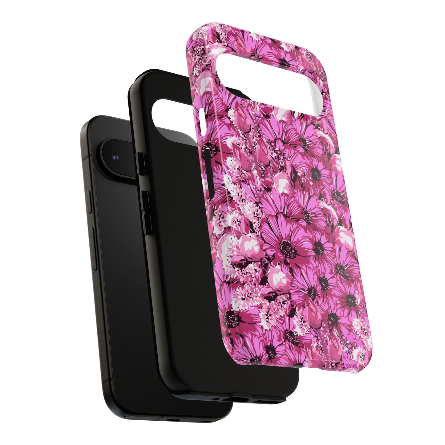 Pink Petal Garden Phone Case (iPhone/Google Pixel) | Phone Case, Pink Daisy Design