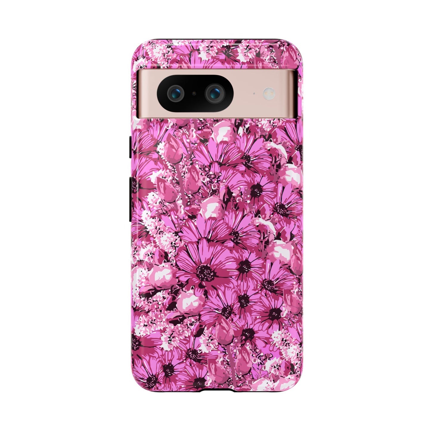 Pink Petal Garden Phone Case (iPhone/Google Pixel) | Phone Case, Pink Daisy Design