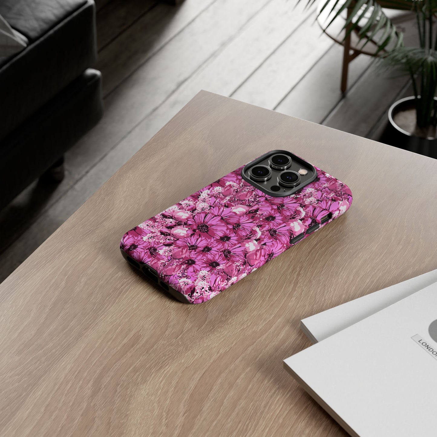 Pink Petal Garden Phone Case (iPhone/Google Pixel) | Phone Case, Pink Daisy Design
