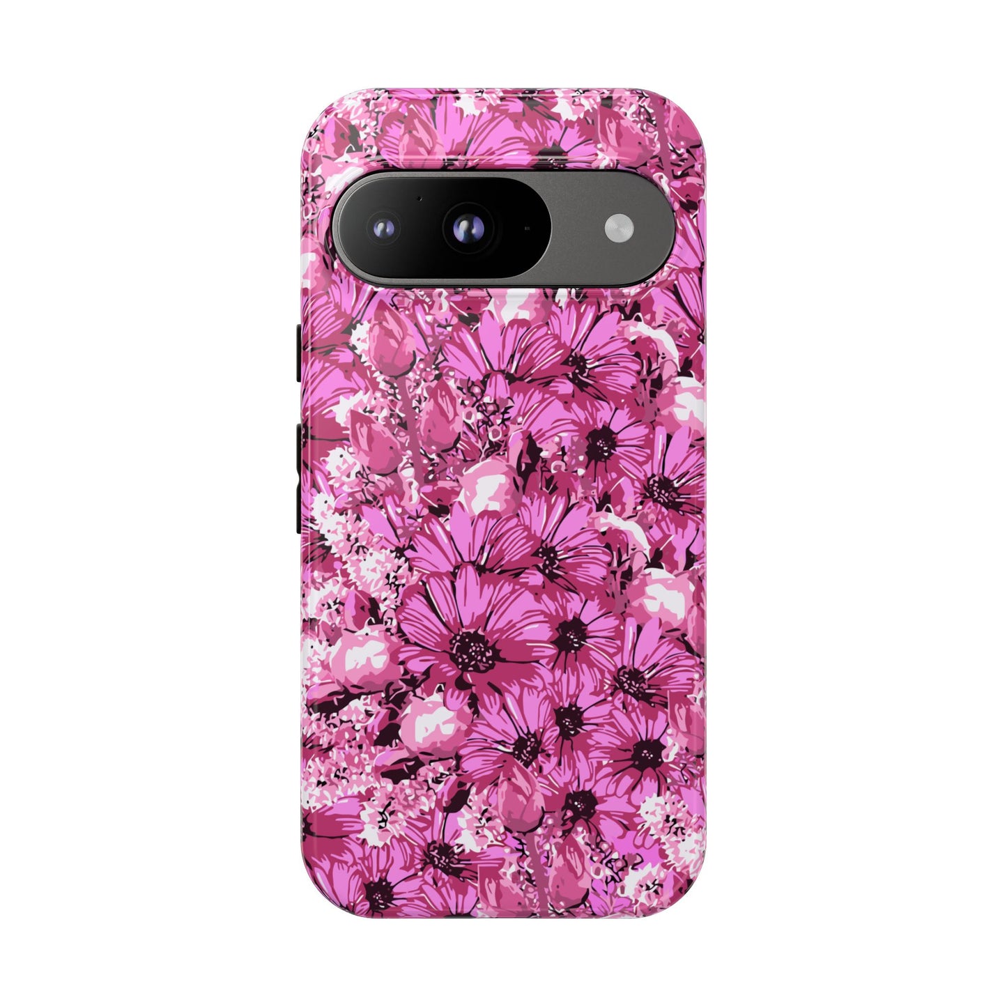 Pink Petal Garden Phone Case (iPhone/Google Pixel) | Phone Case, Pink Daisy Design