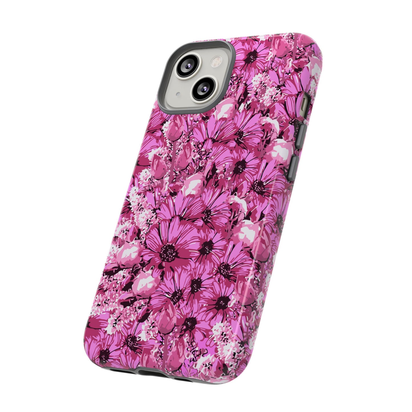 Pink Petal Garden Phone Case (iPhone/Google Pixel) | Phone Case, Pink Daisy Design
