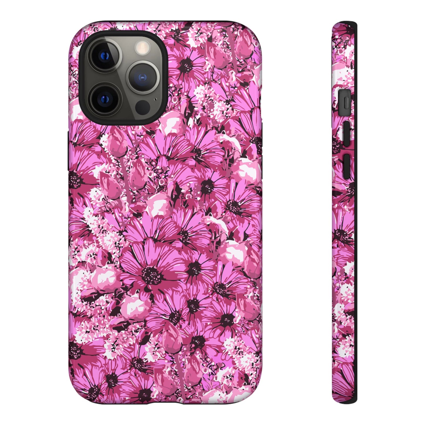 Pink Petal Garden Phone Case (iPhone/Google Pixel) | Phone Case, Pink Daisy Design