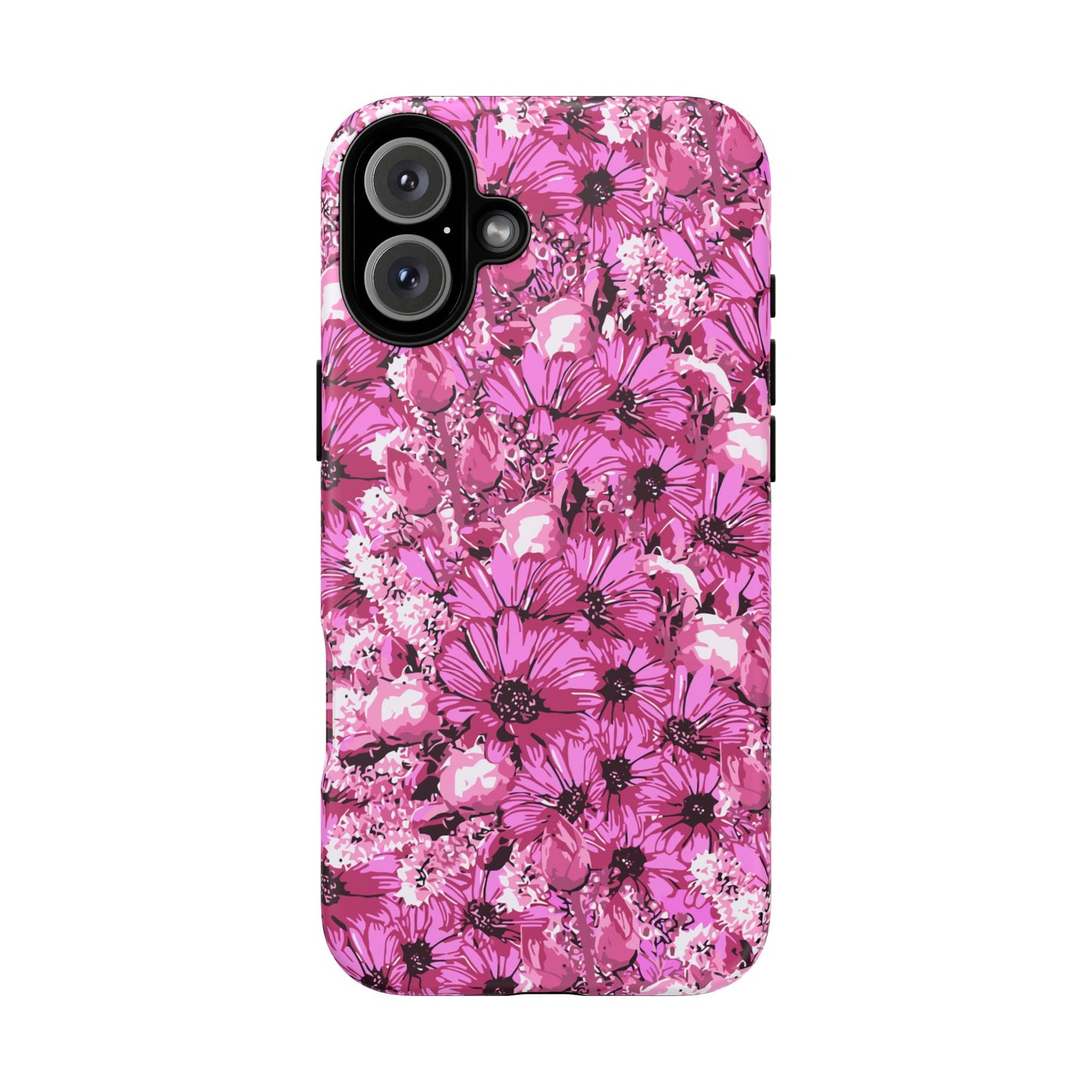 Pink Petal Garden Phone Case (iPhone/Google Pixel) | Phone Case, Pink Daisy Design