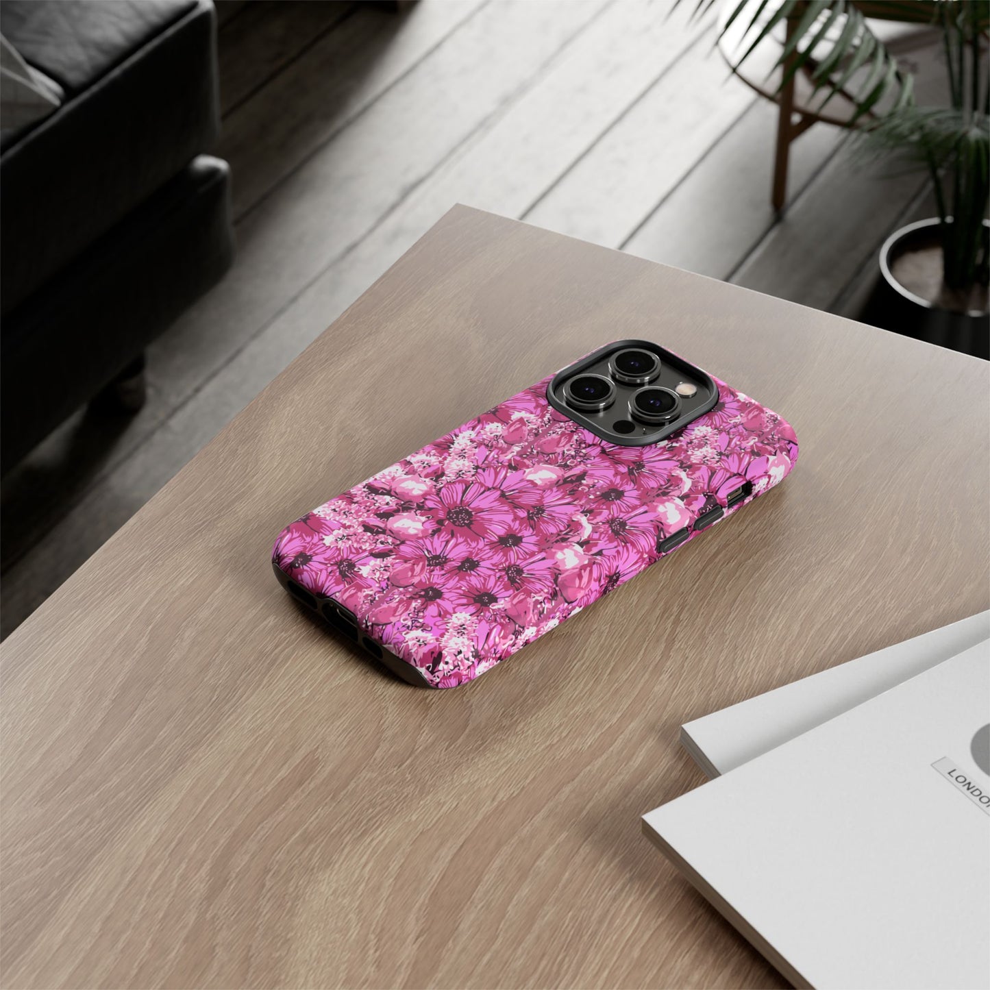 Pink Petal Garden Phone Case (iPhone/Google Pixel) | Phone Case, Pink Daisy Design