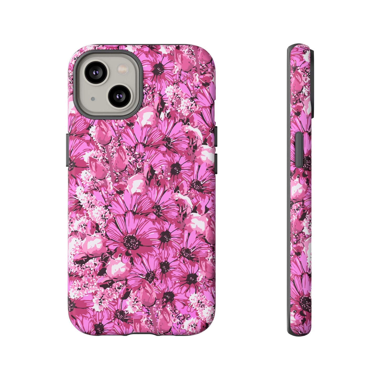 Pink Petal Garden Phone Case (iPhone/Google Pixel) | Phone Case, Pink Daisy Design