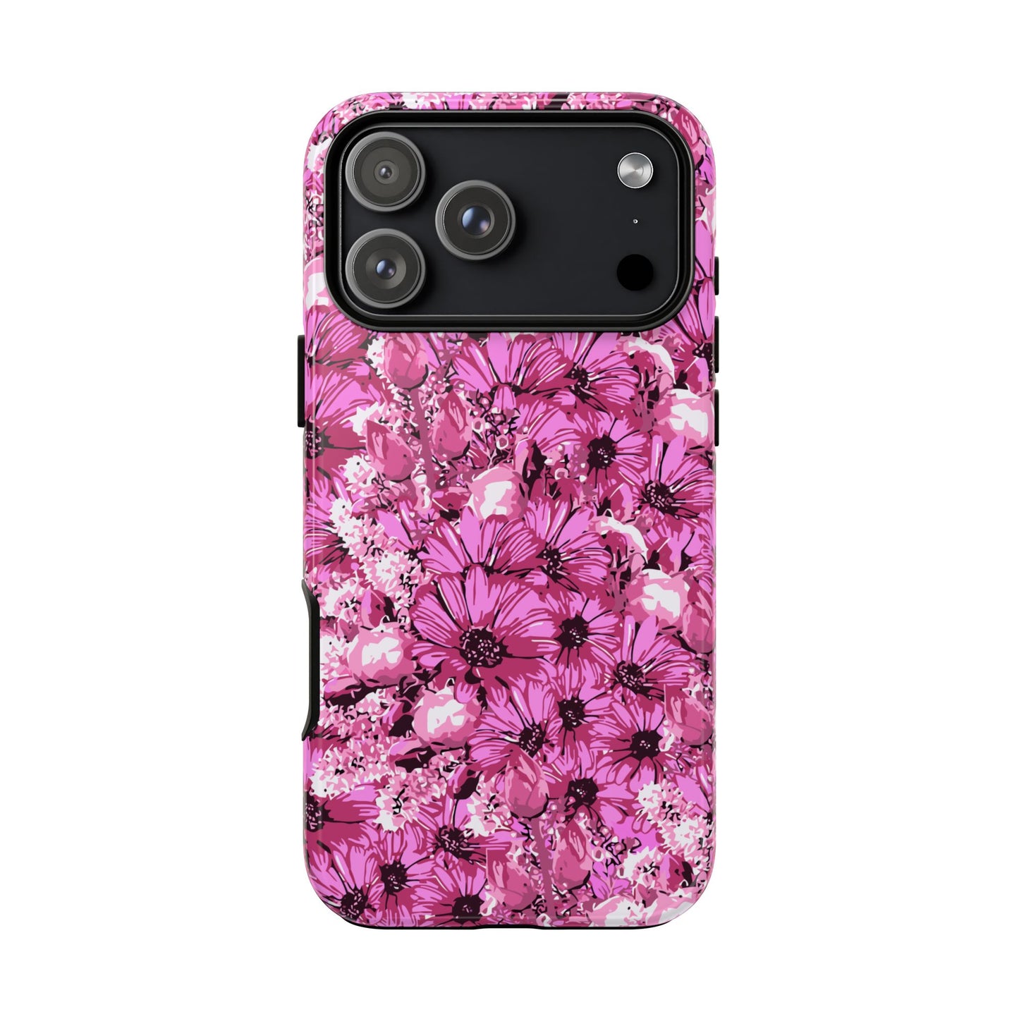 Pink Petal Garden Phone Case (iPhone/Google Pixel) | Phone Case, Pink Daisy Design